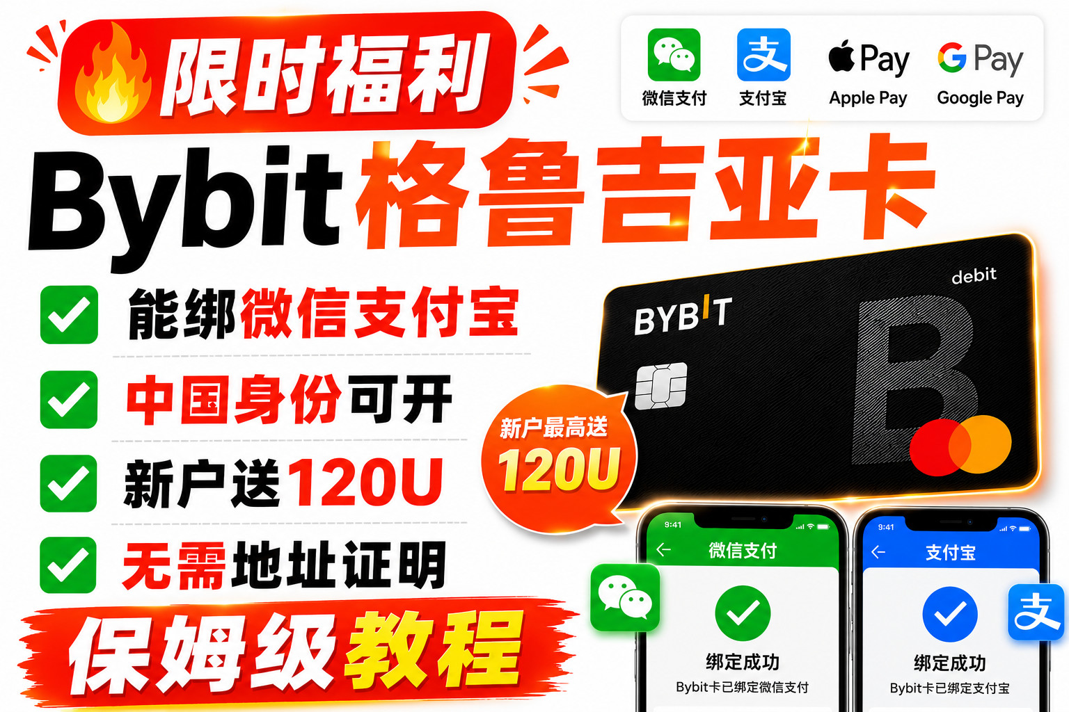 Bybit格鲁吉亚卡实测：支持微信支付宝消费，中国用户也能申请，附完整开卡教程 🚀-智创宝库资源站