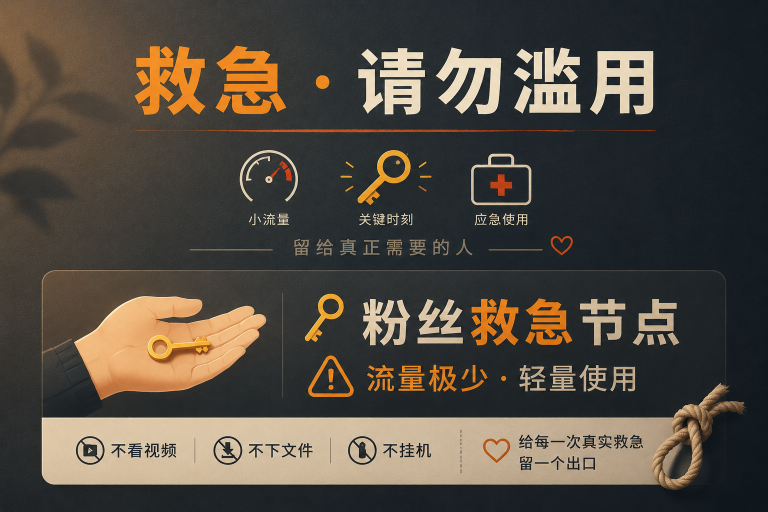 自建节点共享：流量不多，只为救急，请勿滥用【粉丝福利】-智创宝库资源站